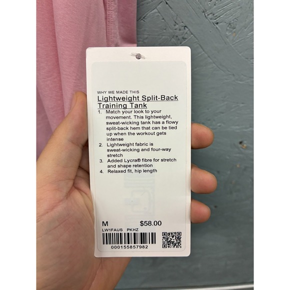 Lululemon Split-Back Training Tank Women's Size M Pink Lightweight Relaxed Fit - Picture 4 of 8